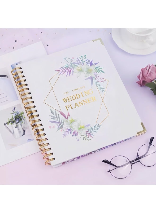 مخطط زفاف مثالي وكتاب هدية خطوبة - تقويم عد تنازلي للعروس | A4، 120 صفحة | خطوبة/زفاف/عيد ميلاد - Image 1